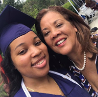 Photo of an ITWomen scholarship recipeient and her mentor.